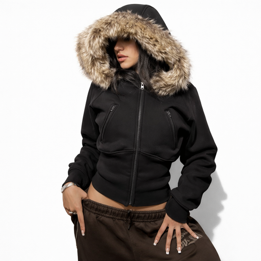 Obsidya - Fur Hooded Sweater