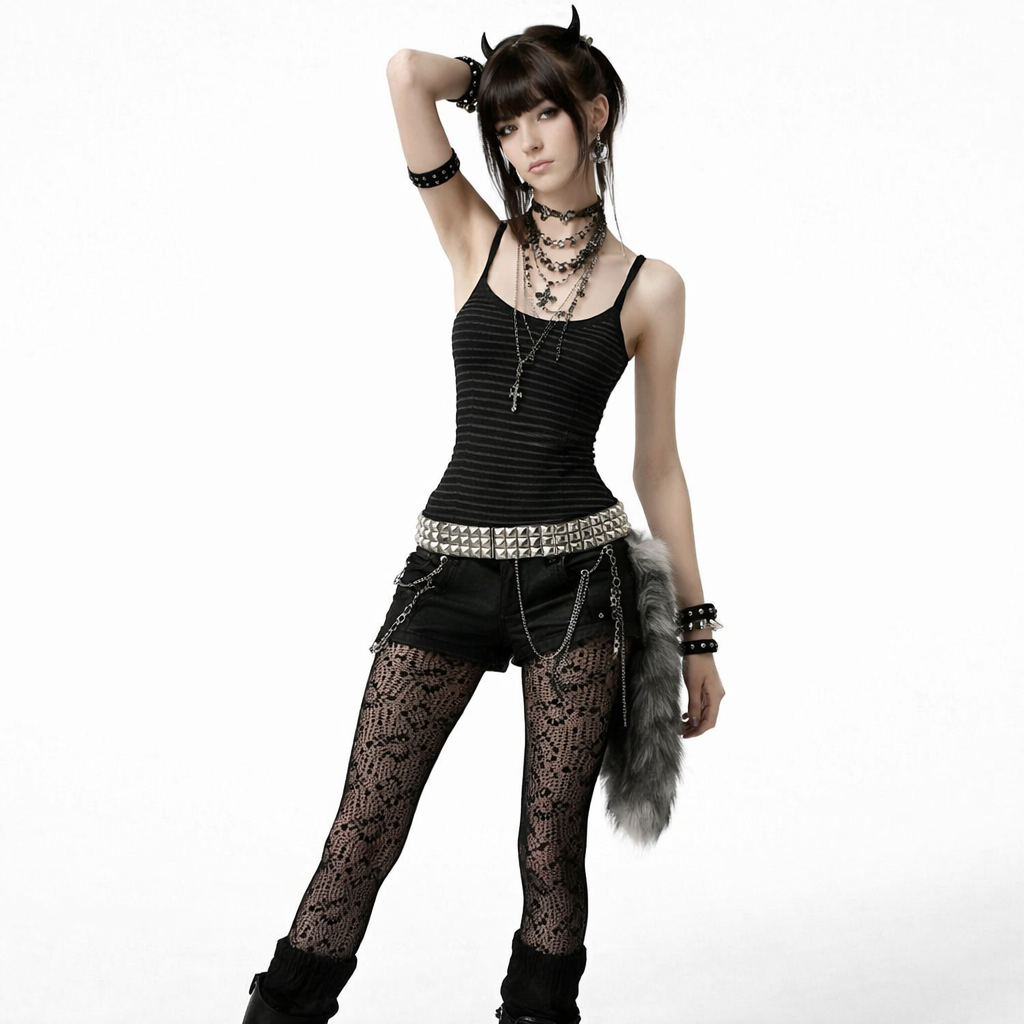 Obsidya - Studded Goth Belt